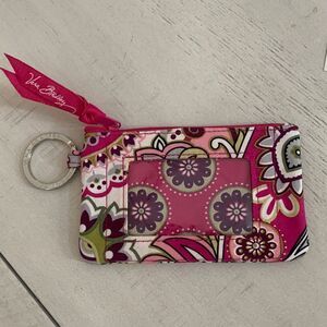 Vera Bradley Pink ID Keychain